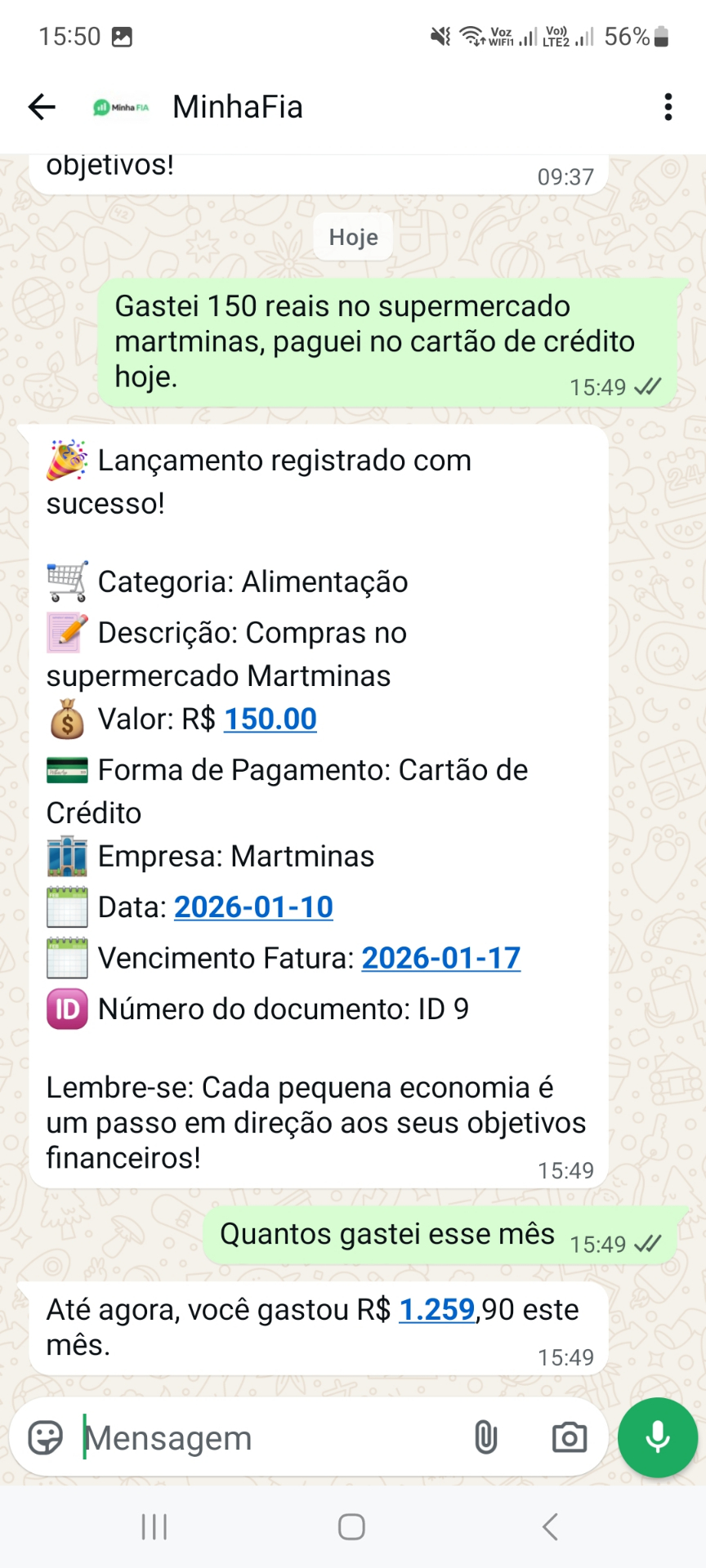 Consulta de Gastos